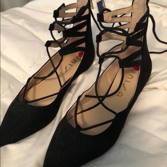 Unisa Shoes - Suede Lace Up Flats